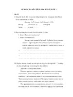 ĐỀ KIỂM TRA MÔN TIẾNG NGA, HỌC KÌ II, LỚP 9  Đề số 2