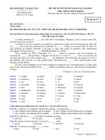 ĐỀ THI TUYỂN SINH CAO ĐẲNG NĂM 2011 Môn: TIẾNG PHÁP; Khối D mã đề 573 