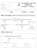 Đề Toán lớp 1