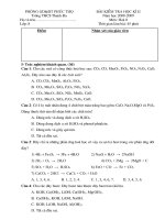 đề kiểm tra học kì toán 6 và hóa 89 HK2