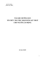 TÀI LIỆU HƯỚNG DẪN TỔ CHỨC TRẢ THU NHẬP ĐĂNG KÝ THUẾ CHO NGƯỜI LAO ĐỘNG