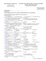 ĐỀ THI TUYỂN SINH ĐẠI HỌC, CAO ĐẲNG NĂM 2008 Môn thi: TIẾNG PHÁP, khối D - Mã đề thi 489