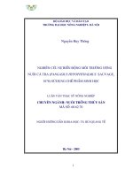 Nghiên cứu sự biến động môi trường ương nuôi cá tra (pangasius hypopthalmus sauvage, 1878) sử dụng chế phẩm sinh học 