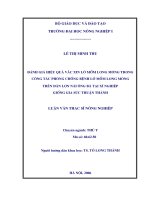 Đánh giá hiệu quả vắc   xin lở mồm long móng trong công tác phòng chống bệnh lở mồm long móng trên đàn lợn nái ông bà tại xí nghiệp giống gia súc thuận thành 