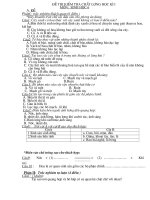 Đề thi Sinh học kỳ I