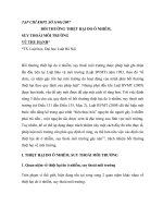 BỒI THƯỜNG THIỆT HẠI DO Ô NHIỄM, SUY THOÁI MÔI TRƯỜNG