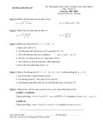 De thi thử đại học môn Toán 2009