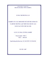Nghiên cứu xác định một số chỉ tiêu sinh sản và bệnh thường gặp trên đàn hươu sao nuôi tại vườn thú hà nội 