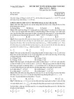 ÐỀ THI THỬ TUYỂN SINH ĐẠI HỌC NĂM 2012 Môn: VẬT LÝ – Khối A