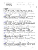 ĐỀ THI TUYỂN SINH CAO ĐẲNG NĂM 2009 Môn: HÓA HỌC; Khối: B mã đề 314 