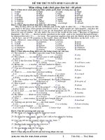 ĐỀ TRẮC NGHIỆM THI TUYỂN SINH VÀO LỚP 10  -  THAI BINH (ĐỀ SỐ 9