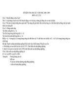 Đề thi học kì I-Vật lý 8-0809