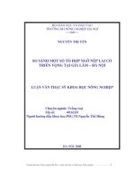 Luận văn so sánh một số tổ hợp ngô nếp lai có triển vọng tại gia lâm   hà nội 