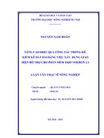 Nâng cao hiệu quả công tác thống kê, kiểm kê đất đai bằng việc xây dựng giao diện hỗ trợ cho phần mềm TK05 version 2 1 