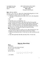 Đề 01 &  Đáp Án Vật LÍ THPT Hà Tĩnh 2009 - 2010.