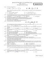 đề khảo sát đại học lần 3