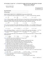 KỲ THI TỐT NGHIỆP TRUNG HỌC PHỔ THÔNG NĂM 2007 Môn thi: VẬT LÍ - Phân ban - Mã đề thi 214