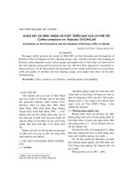 Khảo sát sự hình thành và phát triển quả của cà phê vối (Coffea canephora var. Robusta) tại Daklak