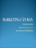 Bài giảng marketing căn bản