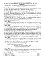 Đề thi chuyên Hùng Vương (Phú Thọ) 06-07