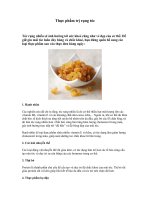 Thực phẩm trị rụng tóc 