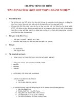 Kế hoạch ỨNG DỤNG CÔNG NGHỆ VOIP TRONG DOANH NGHIỆP 