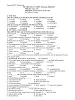 ĐỀ ÔN TẬP TN 2009