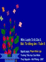 Từ đồng âm (Tiếng Việt 5)