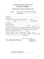  ĐƠN ĐĂNG KÝ SỬ DỤNG TẠM THỜI VỈA HÈ