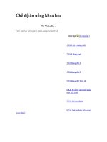 Chế độ ăn uống khoa học 