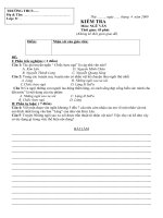 Dề Kiểm tra 1 tiết Tháng 4 - Ngữ Văn 9