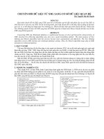 CHUYỂN ĐỔI DỮ LIỆU TỪ XML SANG CƠ SỞ DỮ LIỆU QUAN HỆ