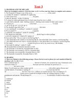 Test 3 ôn tập hè