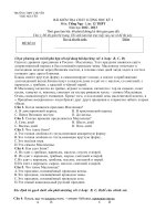 ĐỀ THI CHẤT LƯỢNG HỌC KỲ I NĂM HỌC 2012-2013 TRƯỜNG THPT CHUYÊN THÁI NGUYÊN MÔN TIẾNG NGA LỚP 12