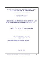 Một số giải pháp thúc đẩy phát triển làng nghề mây tre đan xuất khẩu ở nghệ an 