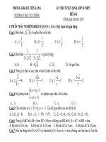 Đề khảo sát thi vào THPT có đáp án