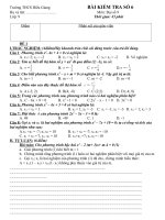 bài kiểm tra số 6 lớp 9