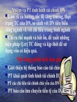 Phân tích tình hình tài chính doanh nghiệp 