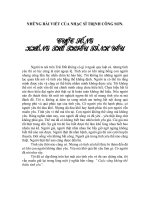 Bài viết của Nhạc sĩ Trịnh Công Sơn