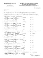 ĐỀ THI TUYỂN SINH CAO ĐẲNG NĂM 2010 Môn: TIẾNG TRUNG QUỐC; Khối D mã đề 736 