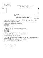 Khảo sát Tiếng Việt lớp 4