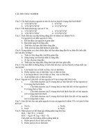 50 câu hỏi chương nguyên tử