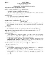 ĐỀ THI THỬ ĐAI HOC THEO CHUÂN MÓI