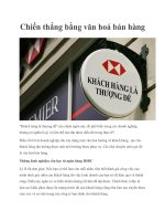 Chiến thắng bằng văn hoá bán hàng 