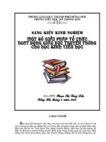 Một số giải pháp tổ chức hoạt động giáo dục truyền thống cho HSTH