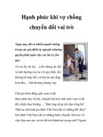 Hạnh phúc khi vợ chồng chuyển đổi vai trò 