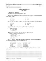 Đề KT HÓA 9 tiêt 10 (đê1)