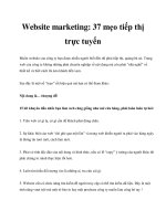 Website marketing 37 mẹo tiếp thị trực tuyến 
