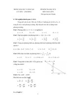 ĐỀ KIỂM TRA HỌC KỲ II MÔN TOÁN LỚP 8  PHÒNG GIÁO DỤC VÀ ĐÀO TẠO CÁT TIÊN – LÂM ĐỒNG
