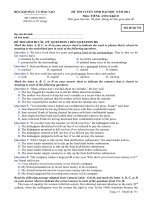 ĐỀ THI TUYỂN SINH ĐẠI HỌC NĂM 2011 Môn: TIẾNG ANH; Khối D 751 